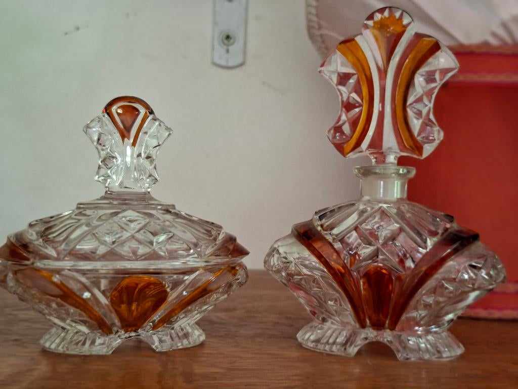 Antieke parfumset val st lambert, 100%in orde, Antiek en Kunst, Ophalen of Verzenden