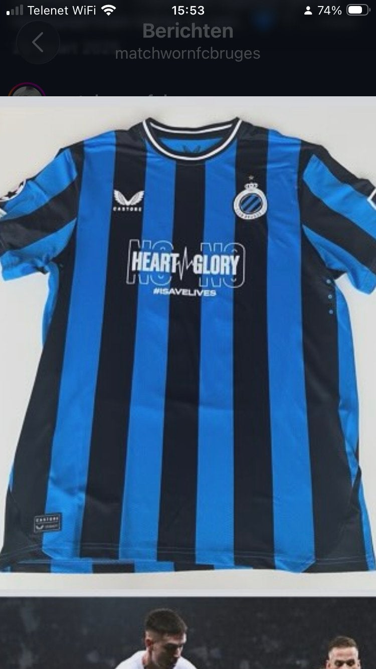 Club Brugge match worn shirt, Enlèvement ou Envoi, Comme neuf, Maillot