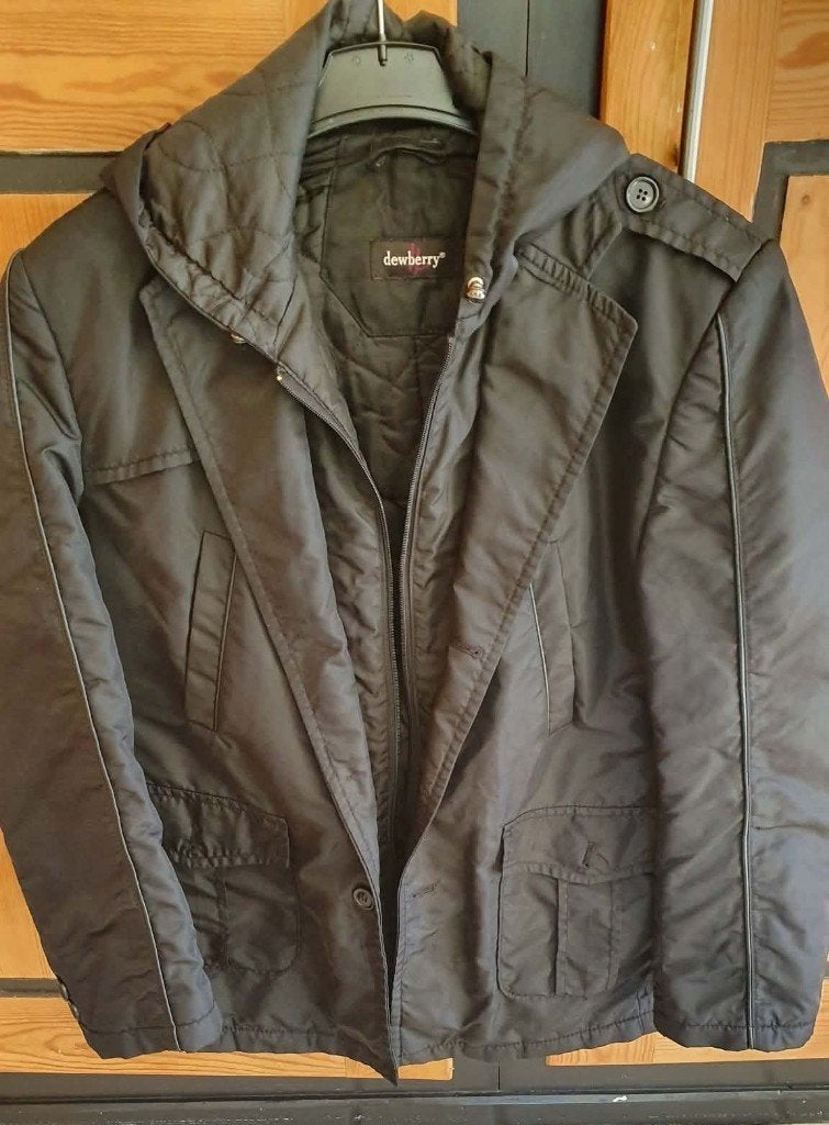 WATERDICHTE PARKAJAS ZWART  MET AFNEEMBARE CAPUCHON MEDIUM, Kleding | Heren, Ophalen, Zo goed als nieuw, Maat 48/50 (M), Zwart