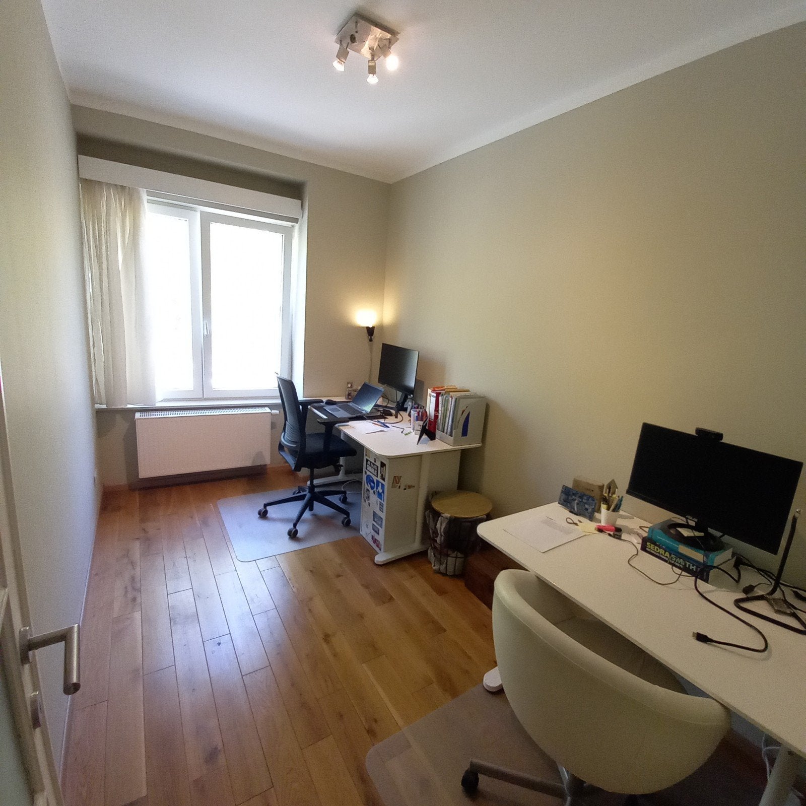 Bureau IKEA blanc (160 x 80, hauteur réglable), Maison & Meubles, Bureaux, Scandinave, 160 cm, Enlèvement, Utilisé