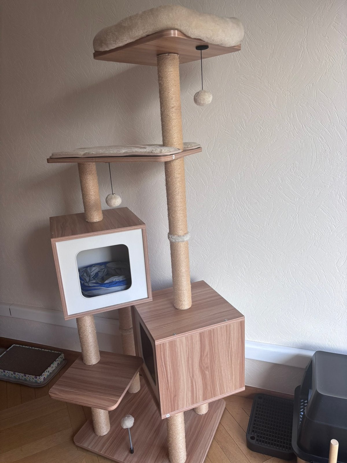 Krabpaal hout, Dieren en Toebehoren, Ophalen, Zo goed als nieuw, Krabpaal