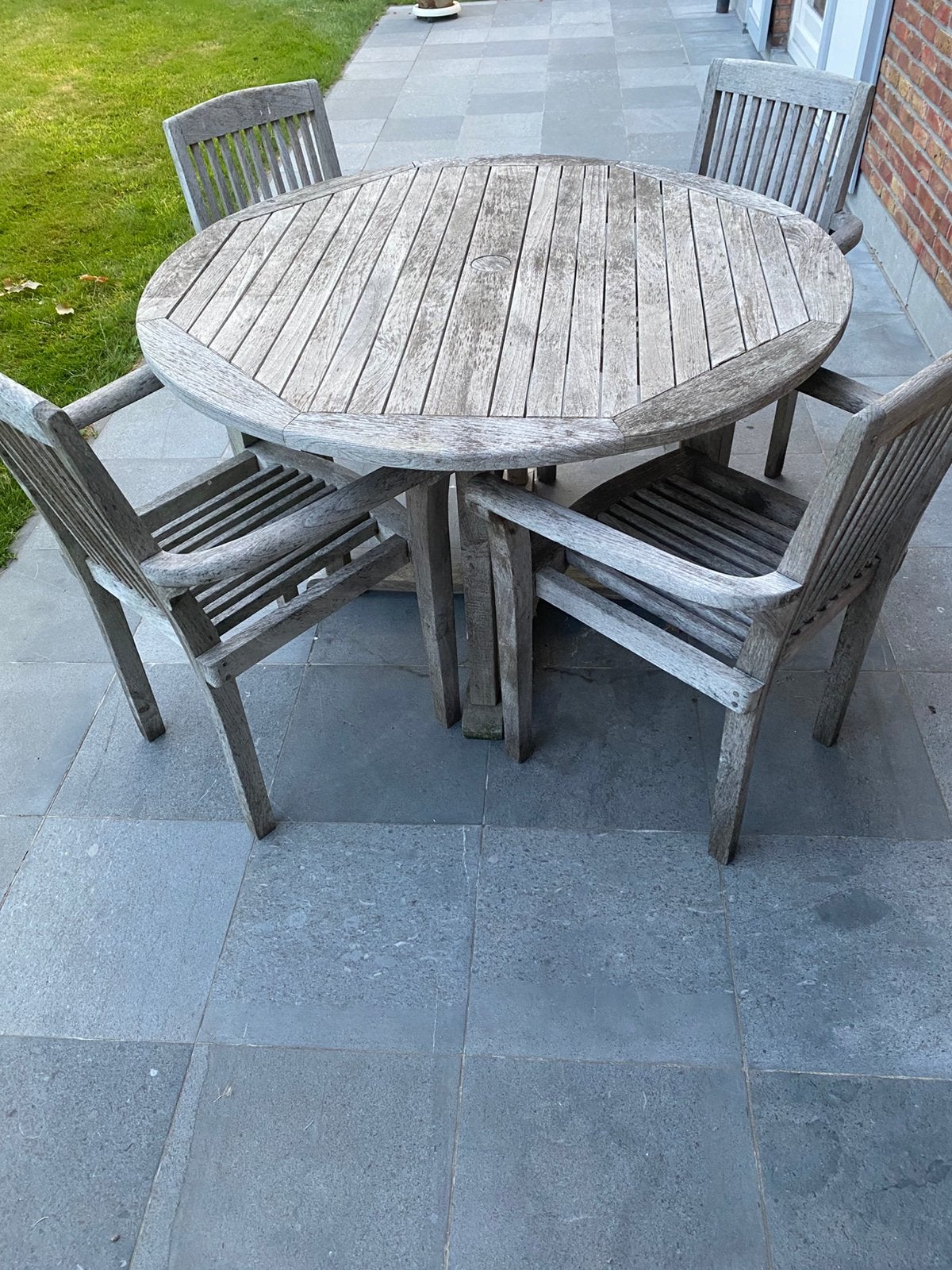 Teak tuinset, Jardin & Terrasse, Ensembles de jardin, Chaise, Salons de jardin, Utilisé, Enlèvement