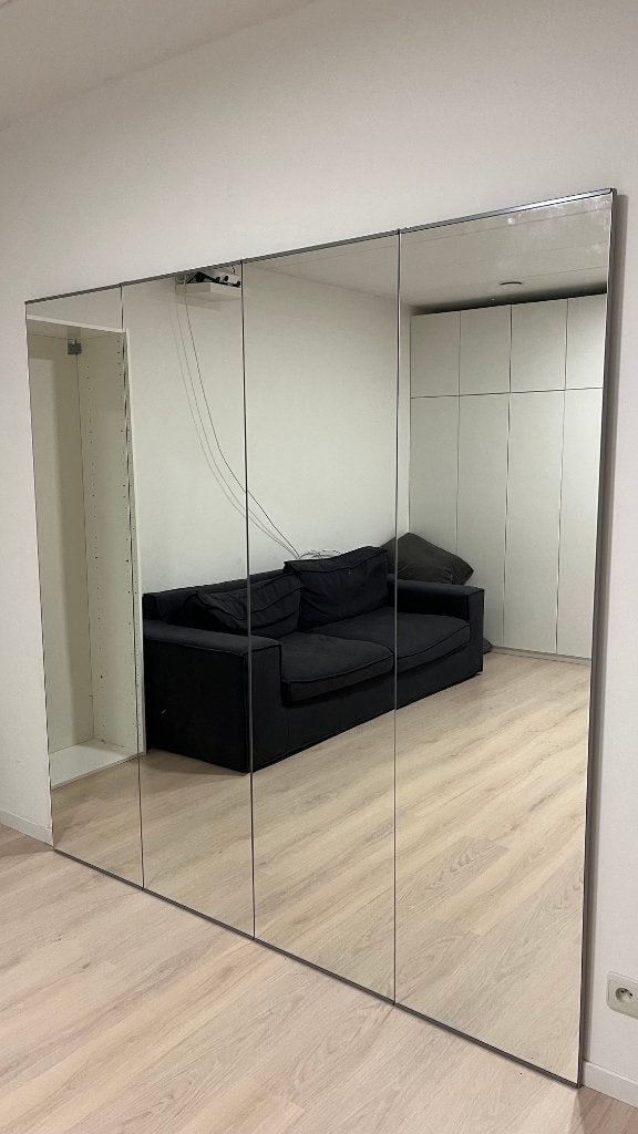 Spiegelwand, Ophalen, Gebruikt, 125 cm of meer, 150 tot 200 cm