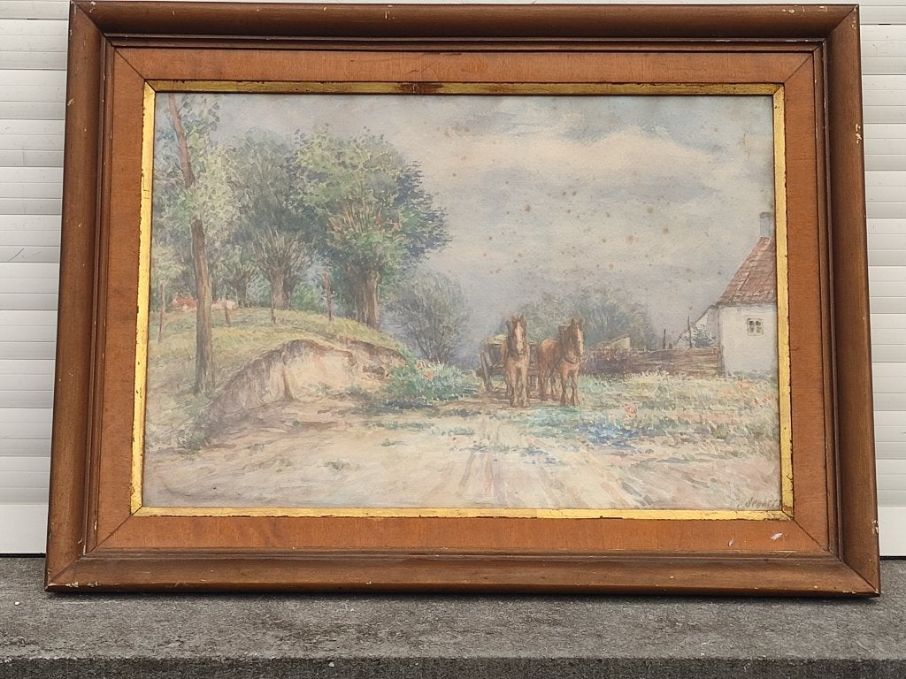 aquarelle signe senhers, Enlèvement ou Envoi, Aquarelle