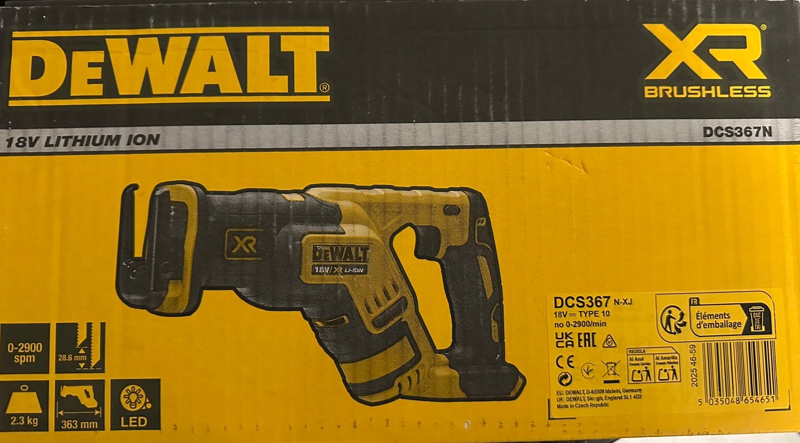Tekoop nieuwe ongeopen dewalt reciprozaag, Doe-het-zelf en Bouw, Ophalen, Nieuw, Reciprozaag