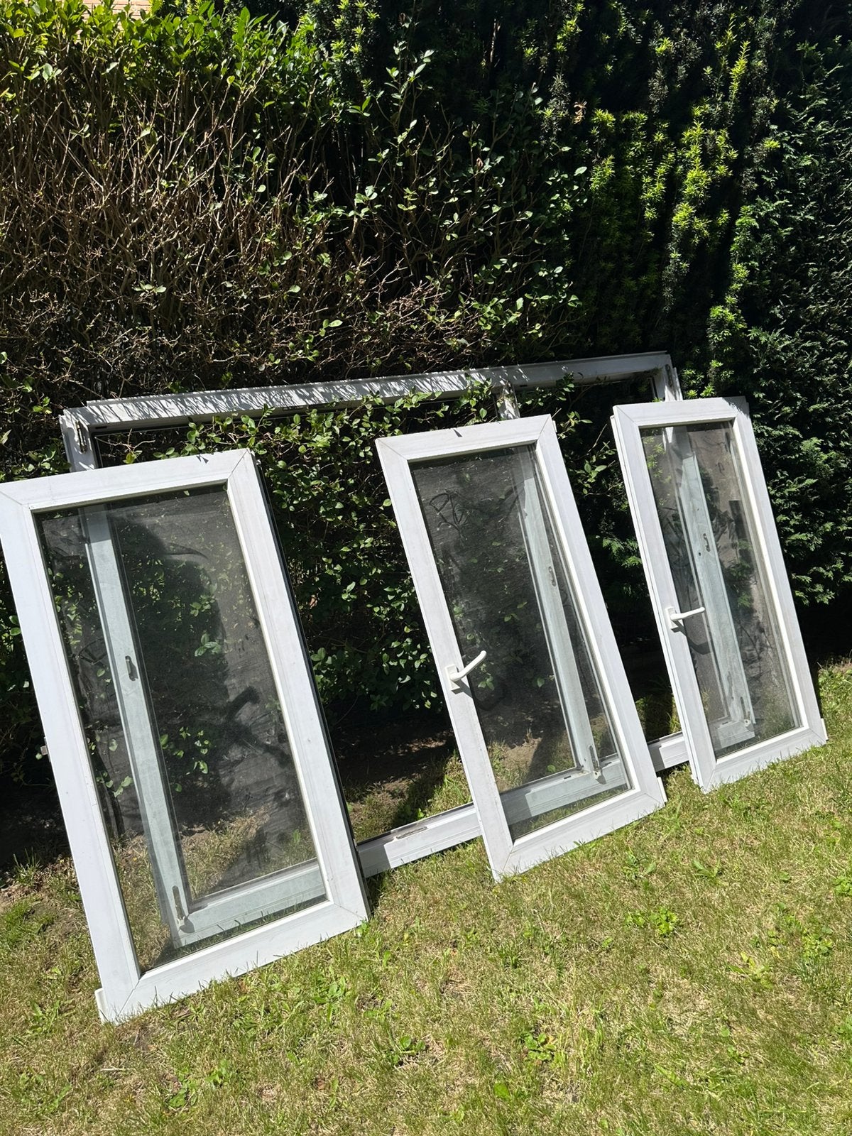Chassis PVC/double vitrage 2m05 x H 1m45, Double vitrage, 160 cm ou plus, 120 à 160 cm, Fenêtre de façade ou Vitre