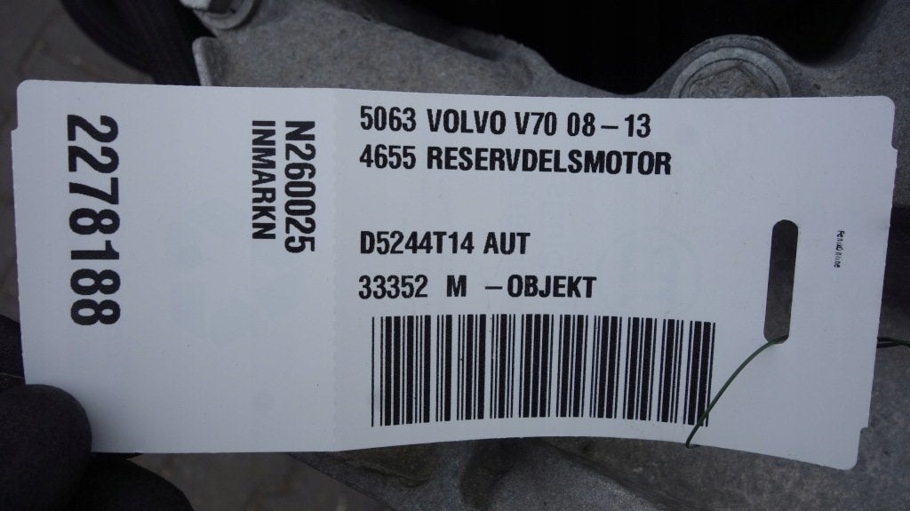 Moteur D5244T14 Complet V70 VOLVO, Envoi, Utilisé, Daihatsu