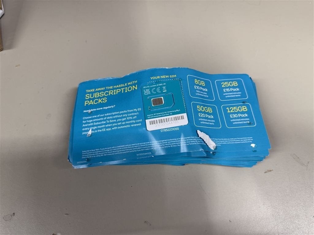 50 Stuks EE Sim kaarten UK Active pay as you go, Telecommunicatie, Prepaidkaarten en Simkaarten, Ophalen of Verzenden, Nieuw