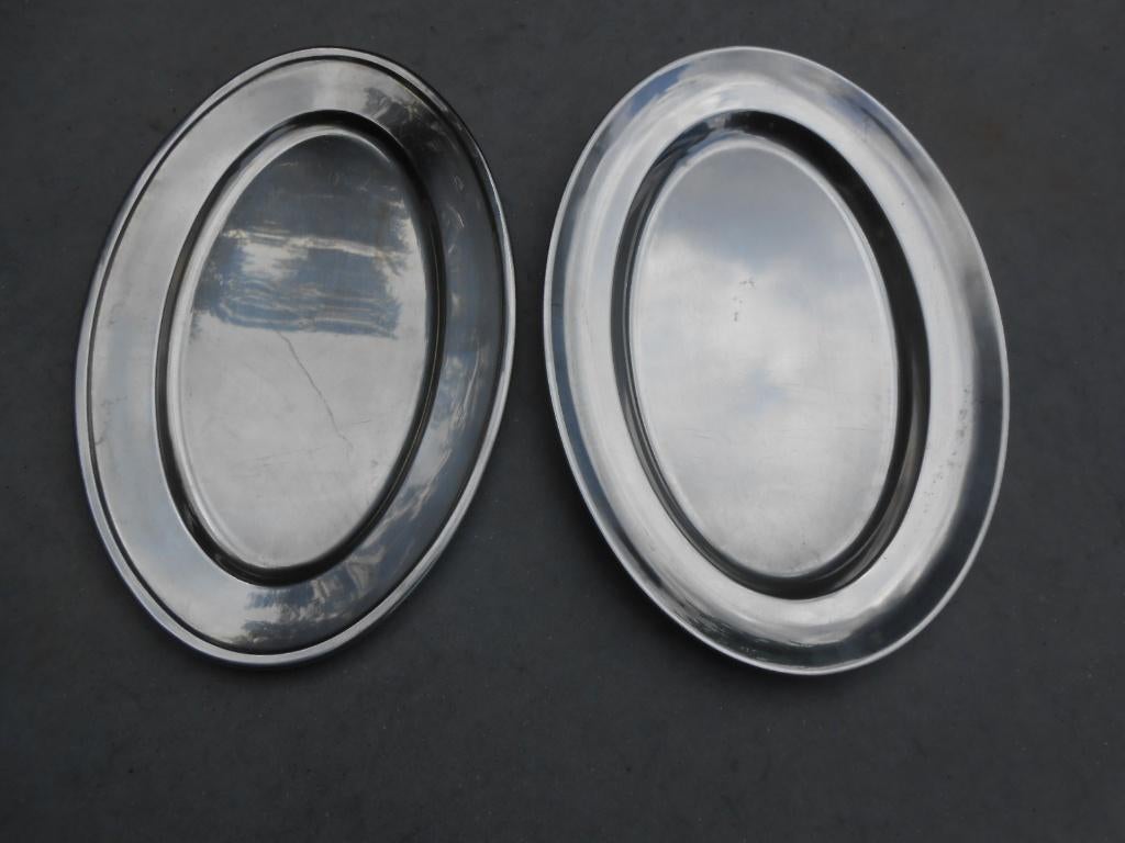 plat ovale en acier inoxydable reppelinox 18/10, Enlèvement ou Envoi, Utilisé, Inox
