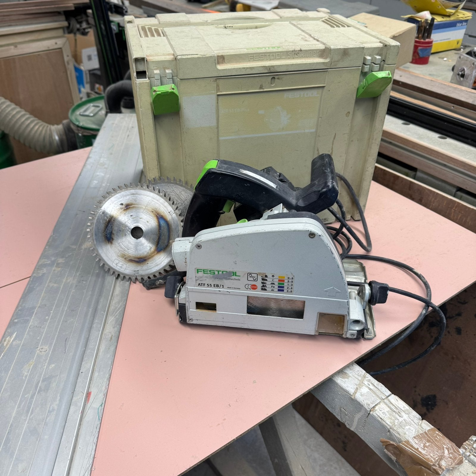 Invalzaag met lat Festool, Enlèvement, Utilisé, Scie plongeante