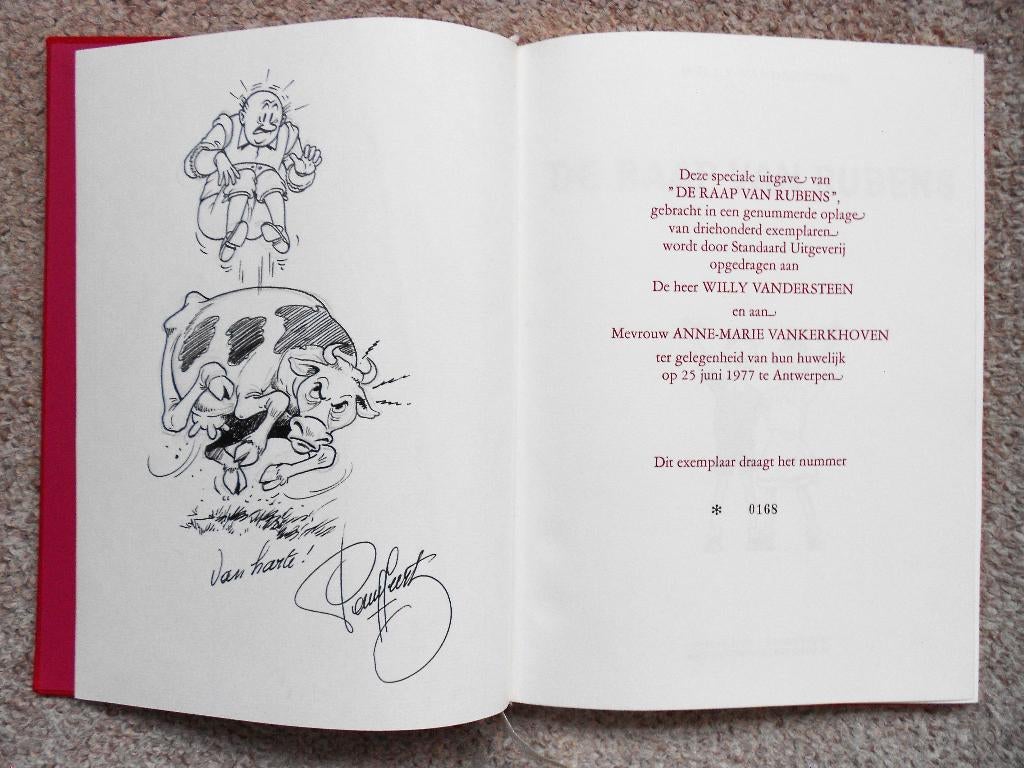 Suske en Wiske - De Raap van Rubens -huw hc 1977 +tek Geerts, Boeken, Willy Vandersteen, Eén stripboek, Ophalen of Verzenden, Zo goed als nieuw