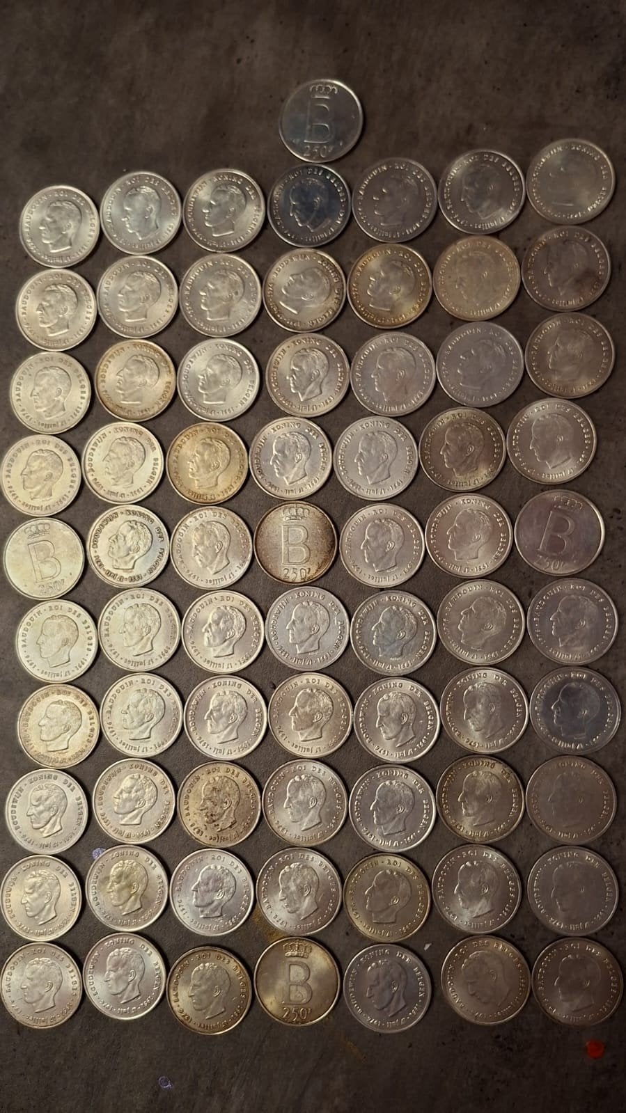 71 pieces 250 francs belges 835 millièmes 1775 grammes 1.5kg, Enlèvement ou Envoi, Monnaie