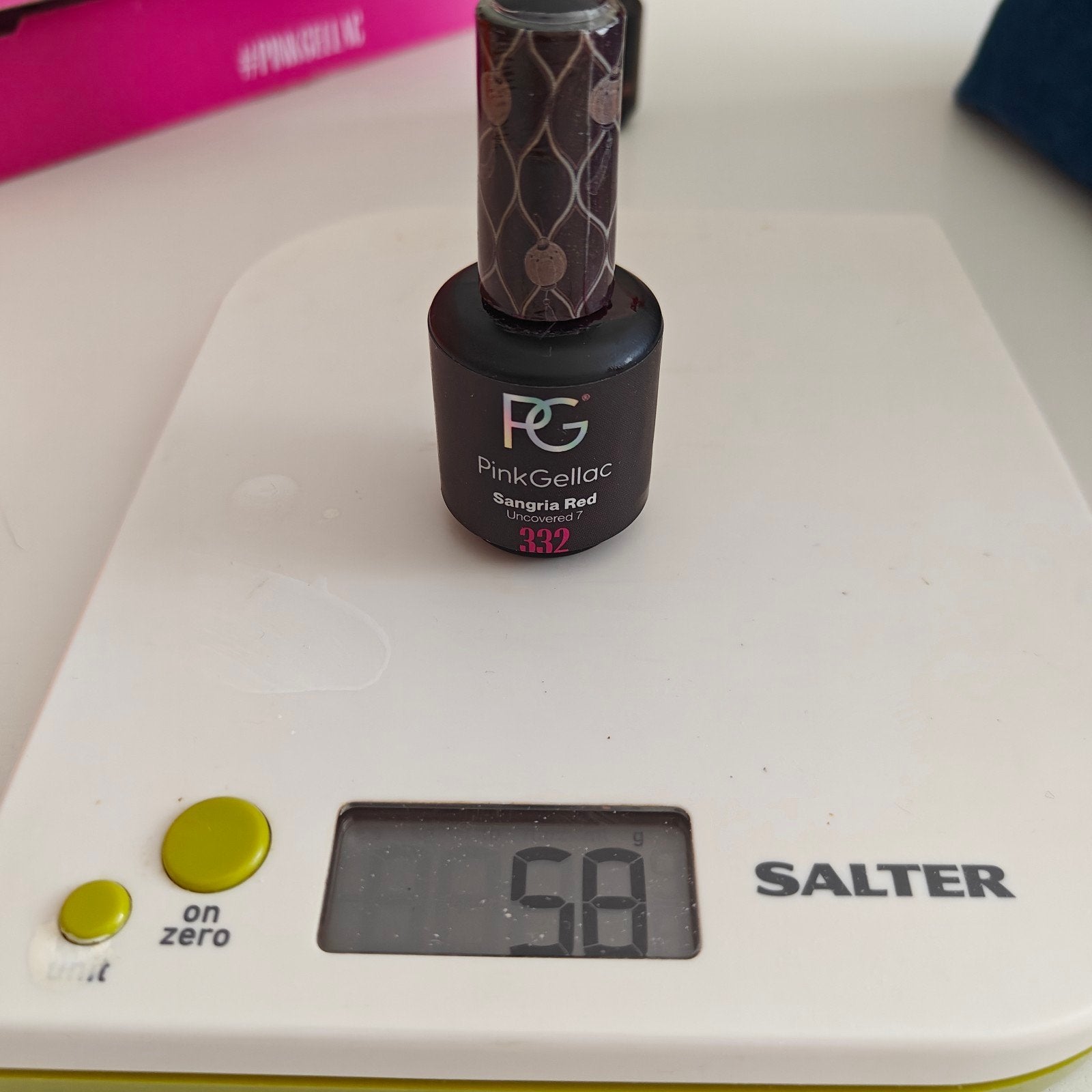 Pink Gellac - Sangria Red (332), Ophalen of Verzenden, Zo goed als nieuw, Rood, Handen en Nagels