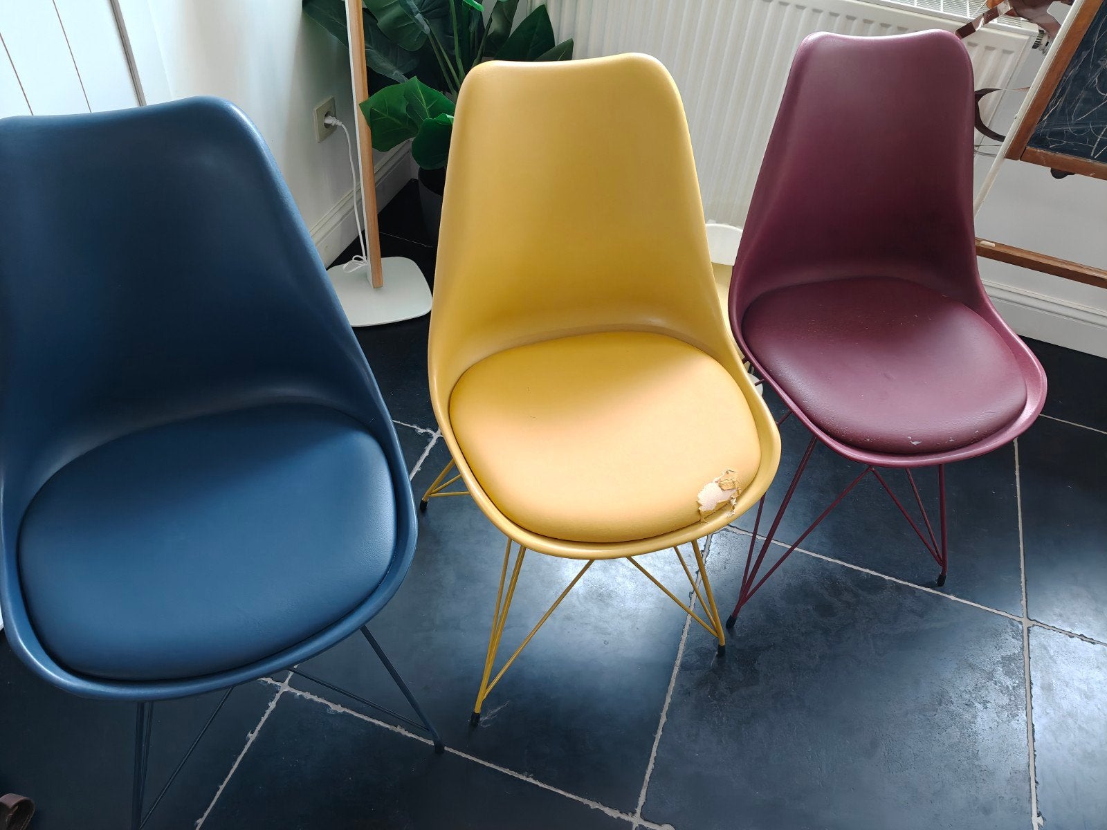 Stevige, gekleurde stoelen, Ophalen, Kunststof, Gebruikt, Overige kleuren