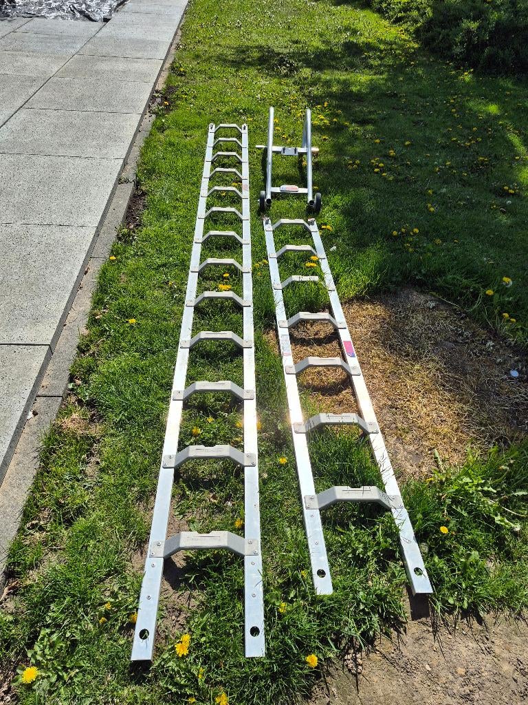 Dakladder, Doe-het-zelf en Bouw, Ladders en Trappen, Ophalen, Gebruikt, Ladder, 4 meter of meer