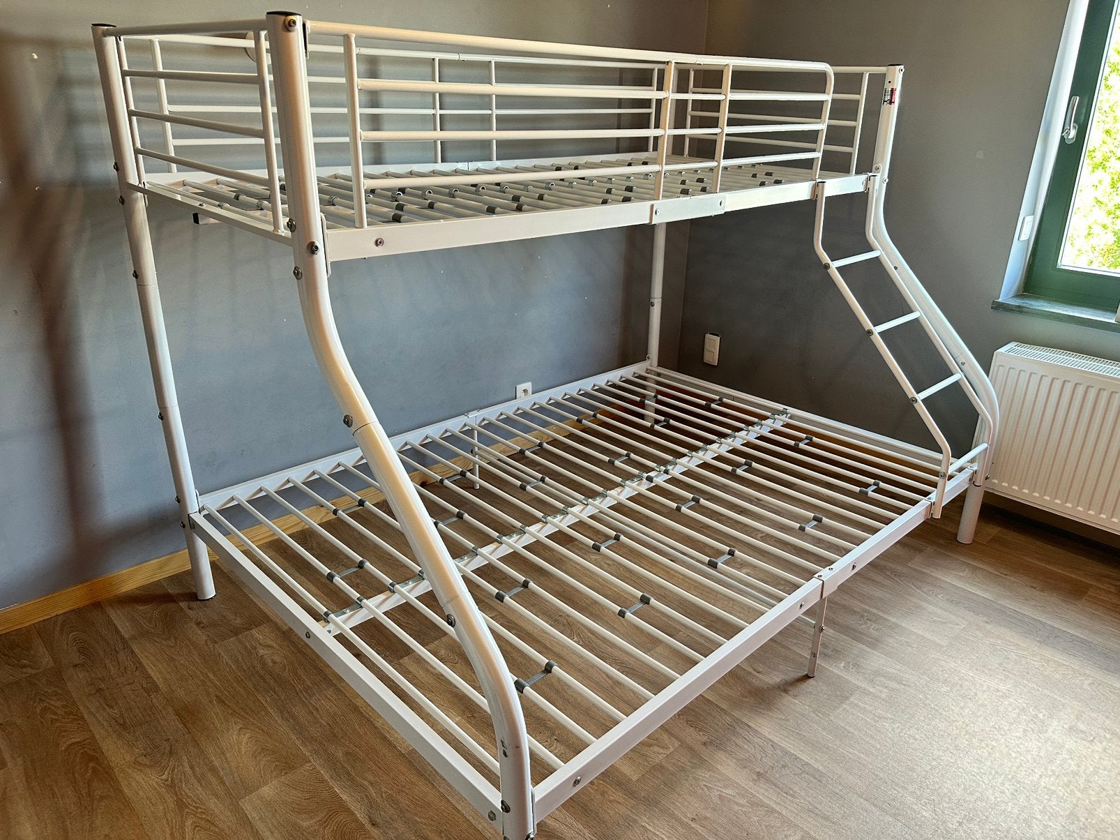 Wit stapelbed, Huis en Inrichting, Slaapkamer | Stapelbedden en Hoogslapers, Ophalen, Zo goed als nieuw