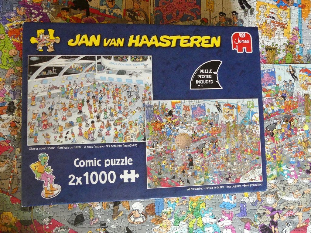 2 Puzzles VAN HAASTEREN :  A nous l'espace - Tous déguisés, Enlèvement ou Envoi, Plus de 1 500 pièces, Neuf, Puzzle