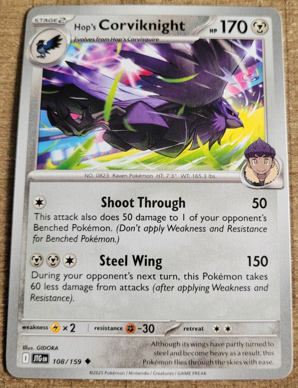 Hop's Corviknight (108/159), Ophalen of Verzenden, Zo goed als nieuw, Losse kaart