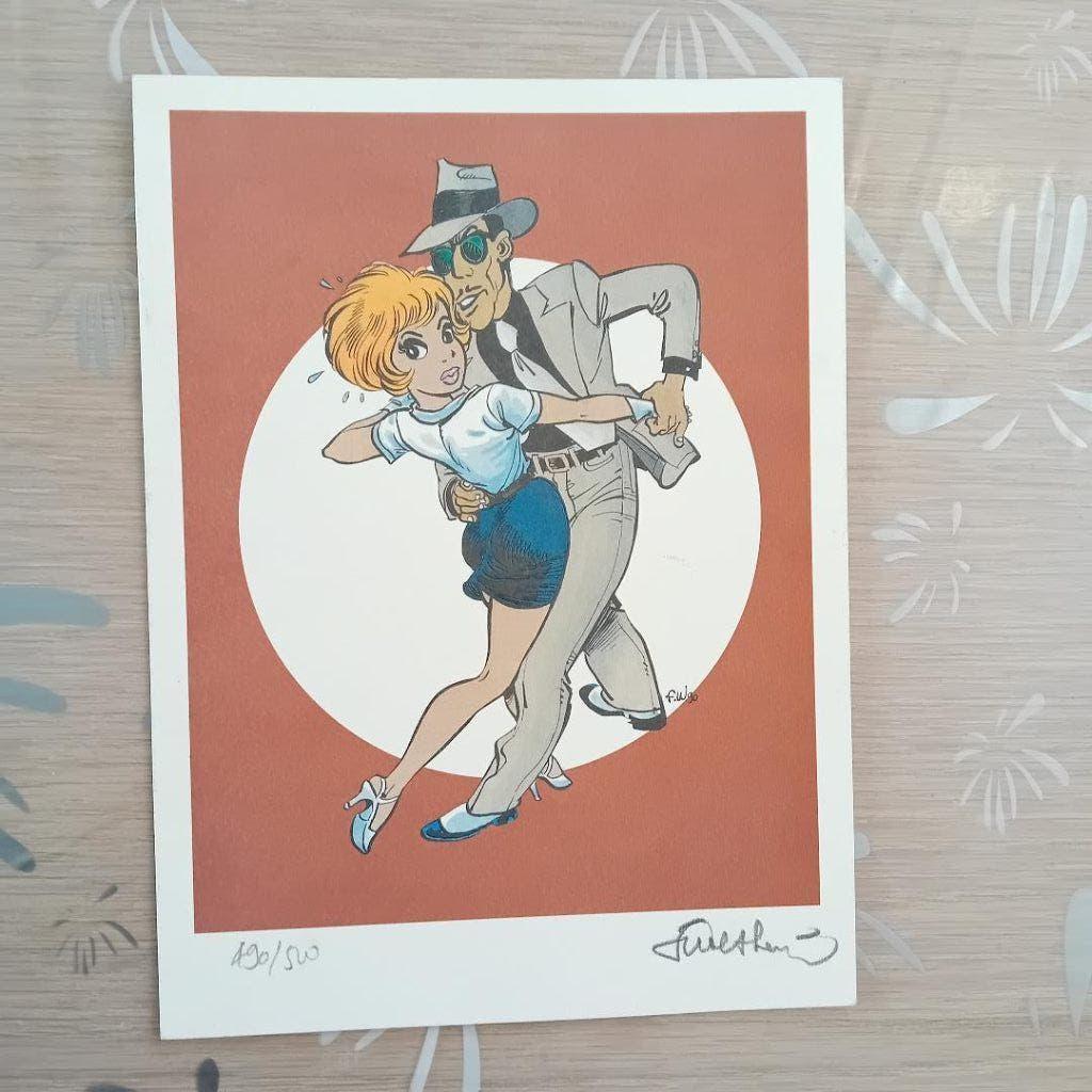 Natacha - Ex-libris numéroté et signé, Enlèvement ou Envoi