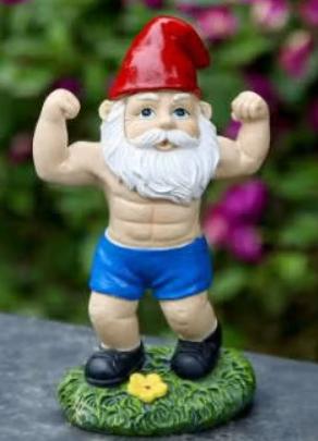 Belle statue de jardin Haltérophile Leprechaun Rouge (15 cm), Jardin & Terrasse, Envoi, Neuf