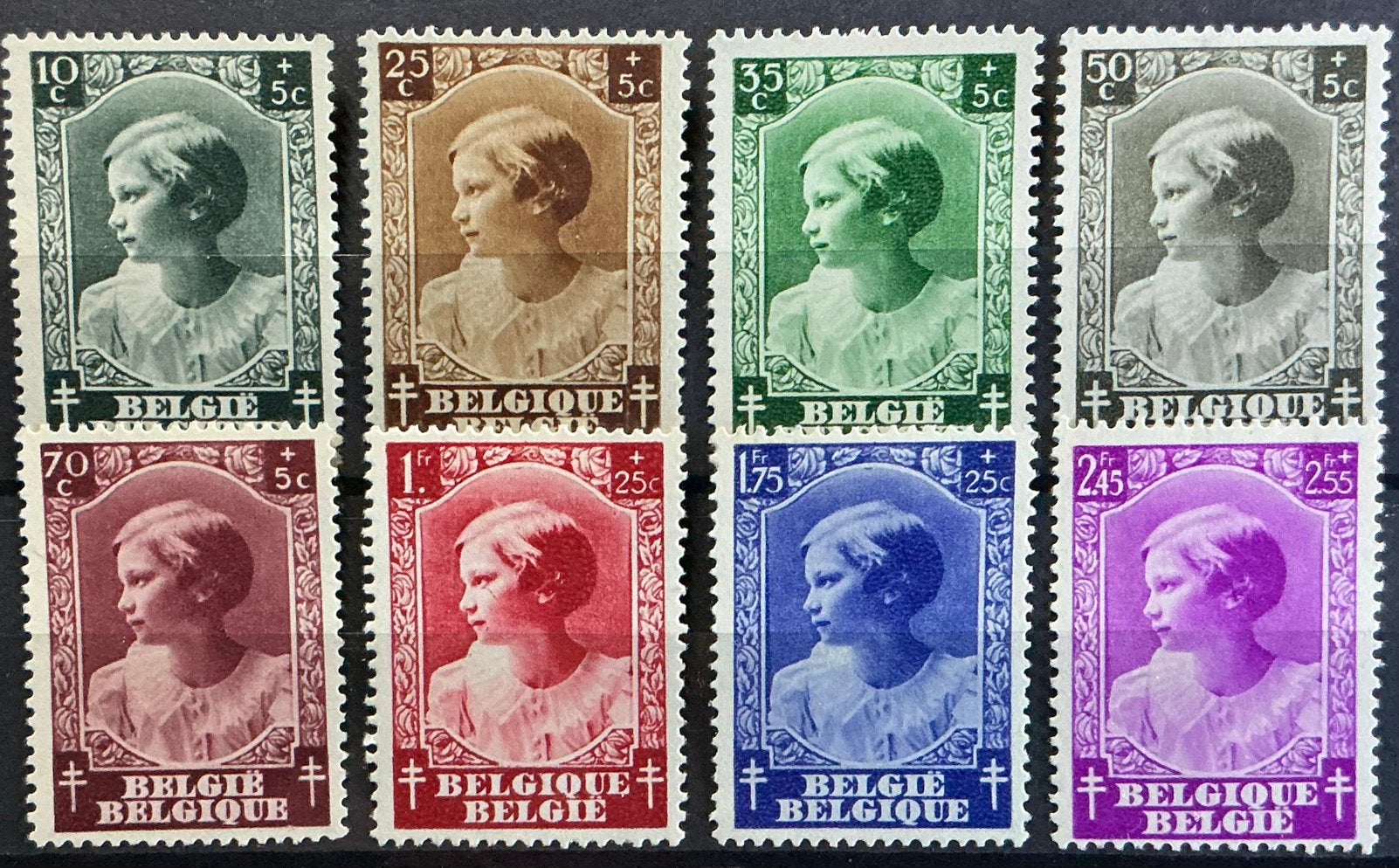 LOT 840. COB: 458/65. * Joséphine-Charlotte. + variétés., Trace d'autocollant, Enlèvement ou Envoi, Non oblitéré, Gomme originale