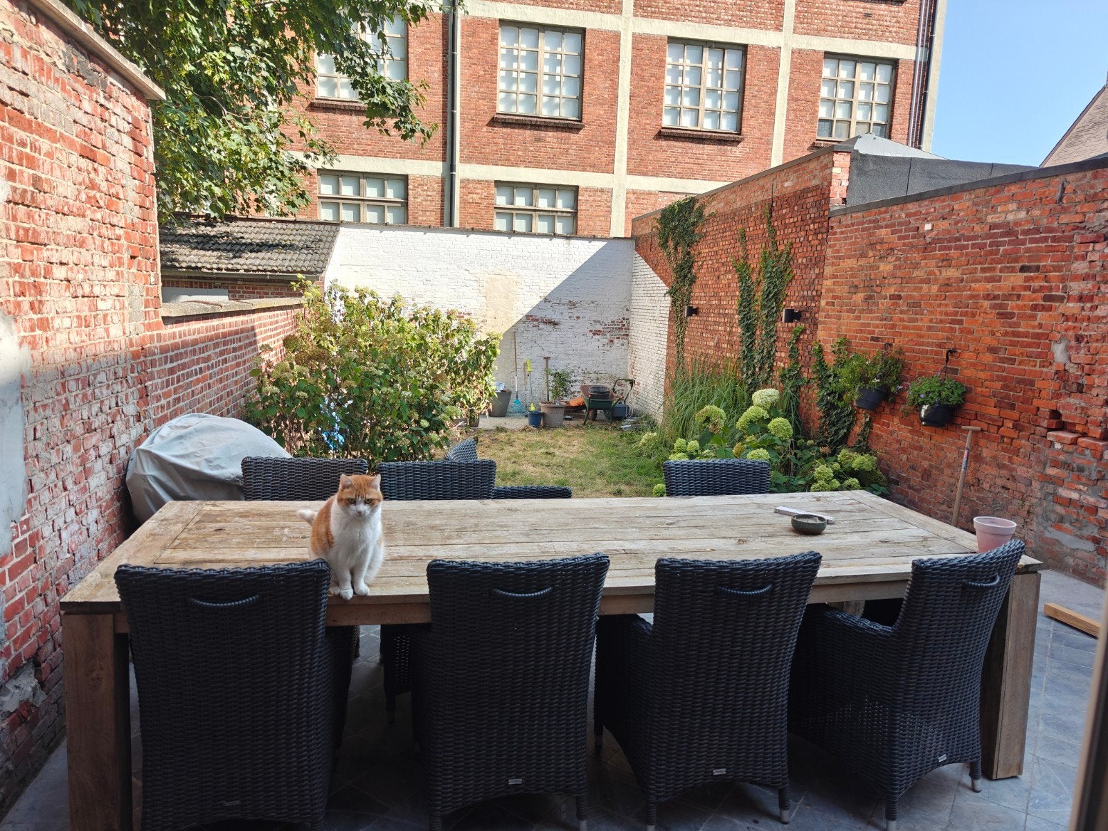 GRATIS tuintafel (mogelijk met 6 stoelen (10€/stuk)), Tuin en Terras, Ophalen, Gebruikt, 6 zitplaatsen, Tuinset