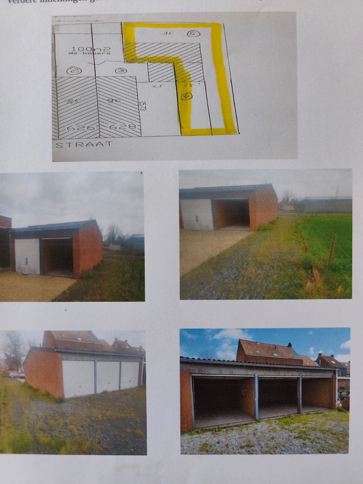 4 garageboxen te koop