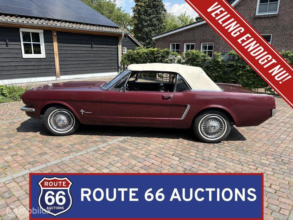 Ford Mustang Cabriolet | 1965 | Route 66 Auctions, Autos, Achat, Entreprise, Boîte manuelle, Autre carrosserie