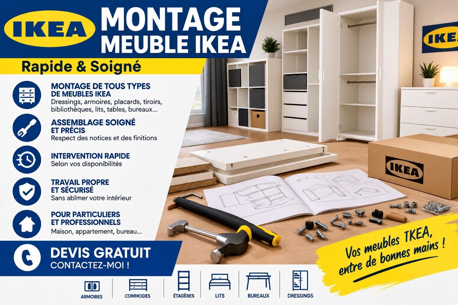 Montage et Démontage de Meubles, Hobby en Vrije tijd, Ophalen of Verzenden