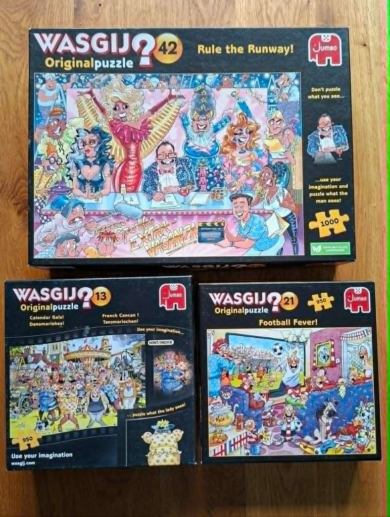 Wasgij puzzels, Hobby en Vrije tijd, Ophalen, 500 t/m 1500 stukjes, Gebruikt, Legpuzzel