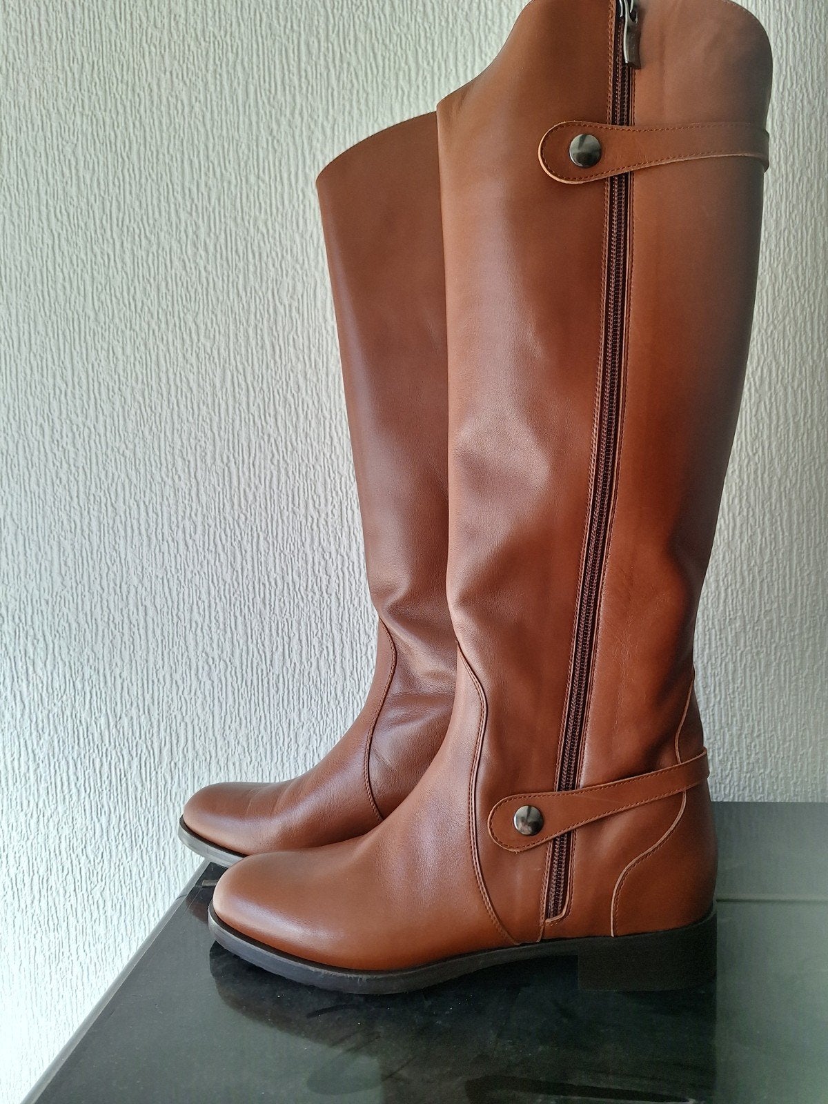 Nieuwe laarzen, merk Voltan, volledig leder,, Kleding | Dames, Voltan, Ophalen, Nieuw, Bruin