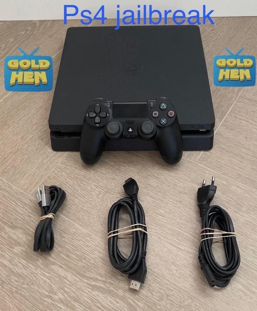 Sony PlayStation4 Jailbreak, Consoles de jeu & Jeux vidéo, Consoles de jeu | Sony PlayStation 4, Comme neuf, Slim, 500 GB, Avec 1 manette