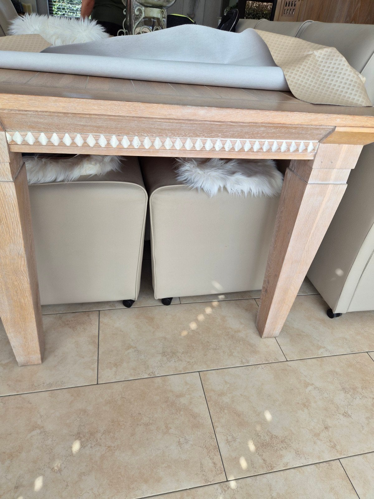 Complete eiken eetkamer met grote spiegel, Huis en Inrichting, Ophalen