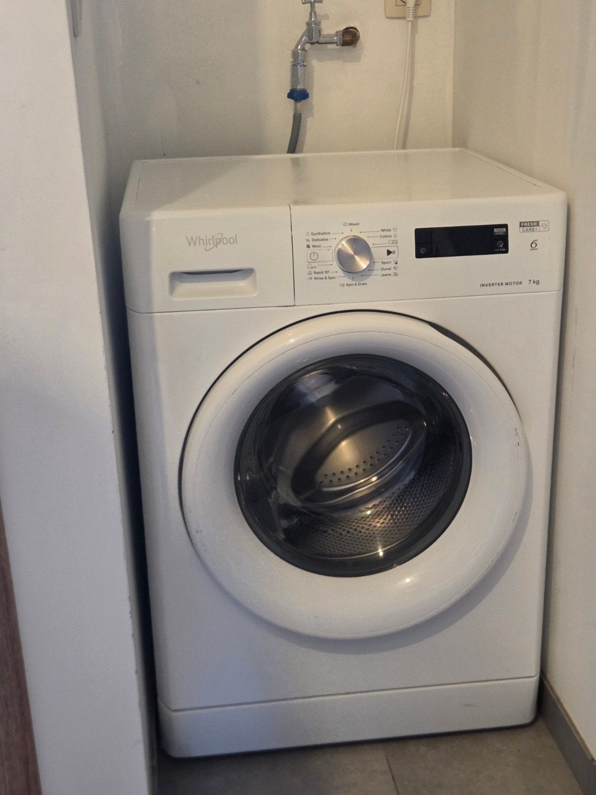wasmachine Whirlpool, Elektronische apparatuur, Ophalen, Gebruikt, Voorlader, 85 tot 90 cm