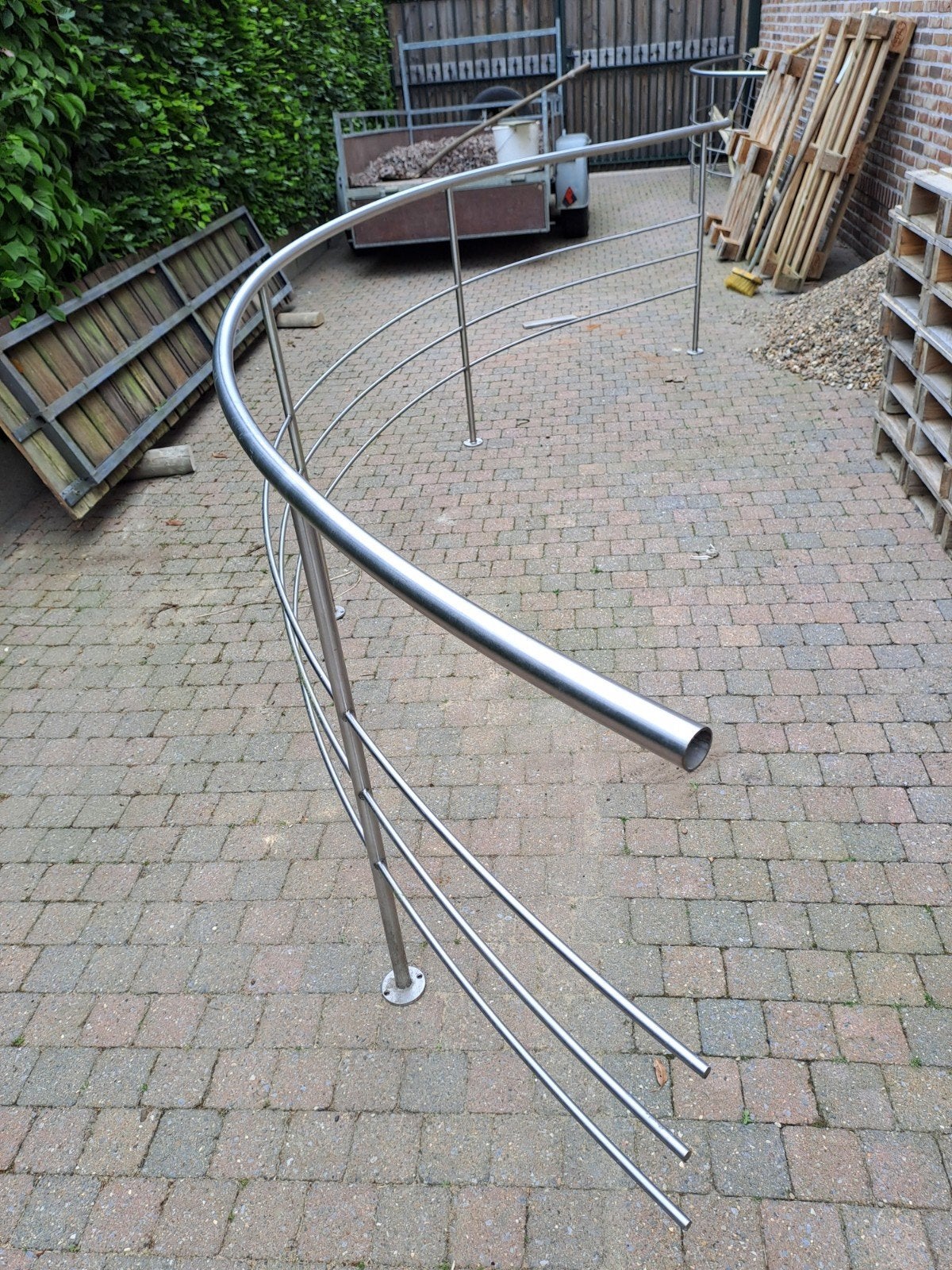 Inox  gepolierde gebogen balustradedelen, Doe-het-zelf en Bouw, Ophalen, Inox