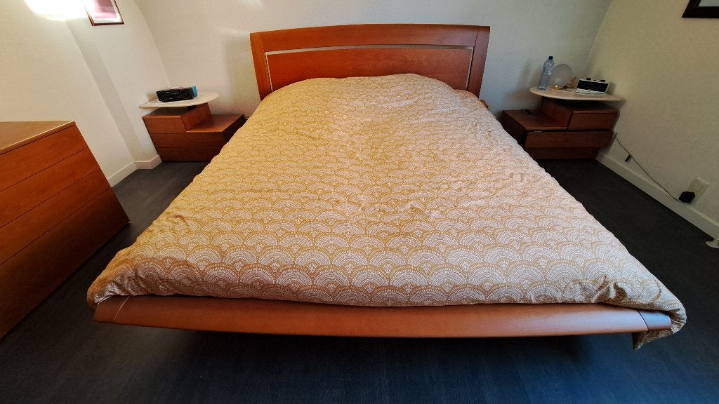 Slaapkamer in kerselaar, Ophalen, Zo goed als nieuw, Tweepersoons