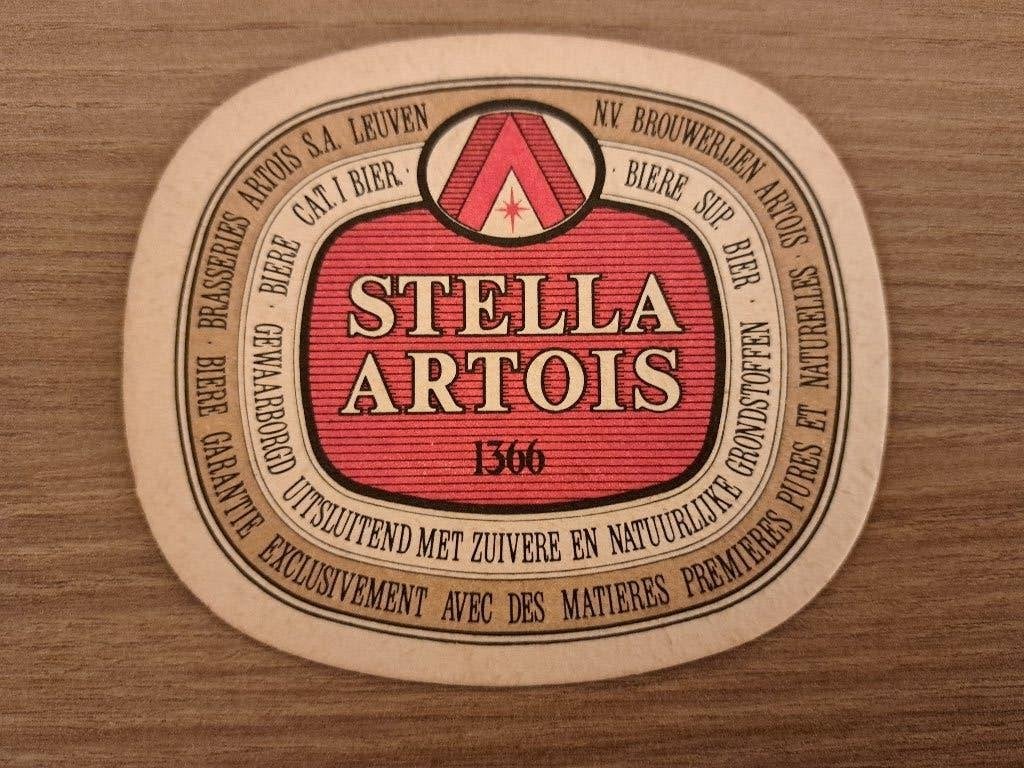Bierviltje Stella Artois Recto/Verso, Verzamelen, Ophalen of Verzenden, Gebruikt, Overige typen