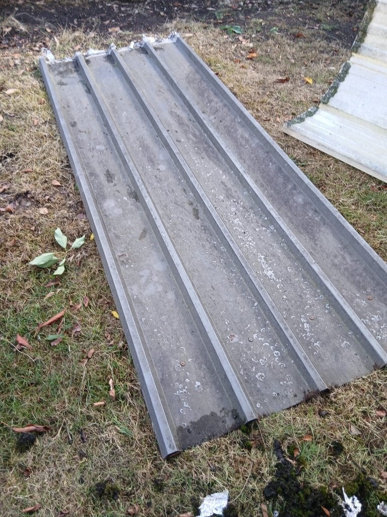 metalen dakplaten, Doe-het-zelf en Bouw, Gebruikt, Zwart, Minder dan 5 m², Metaal