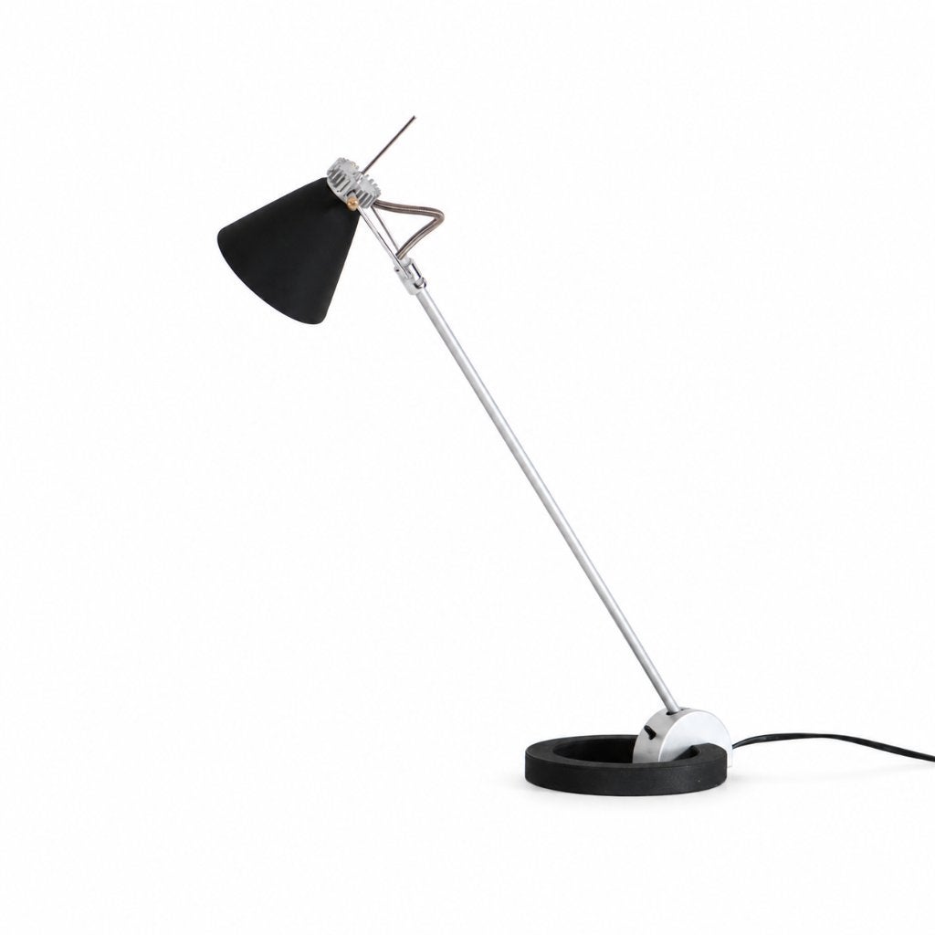 Cast Iron Circle Desk Lamp - Vintage design lamp, Enlèvement ou Envoi, Lampe, Métal, Marqué