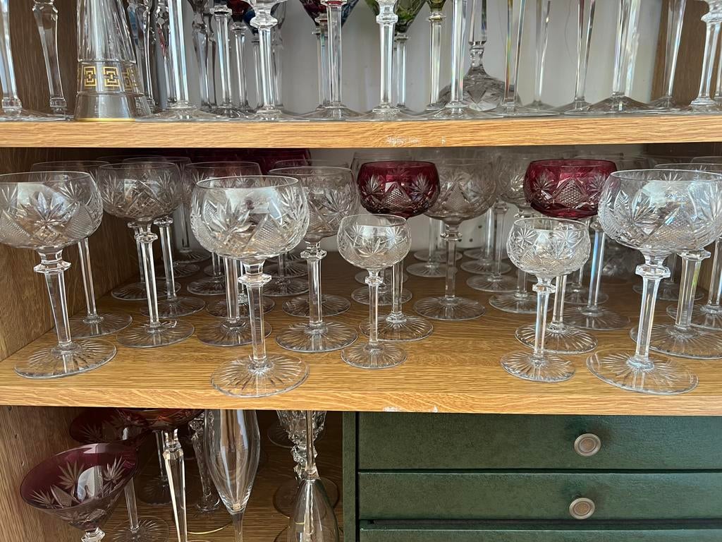 Set de 48 verres Val St Lambert Berncastle, Collections, Verres & Petits Verres, Comme neuf, Enlèvement ou Envoi