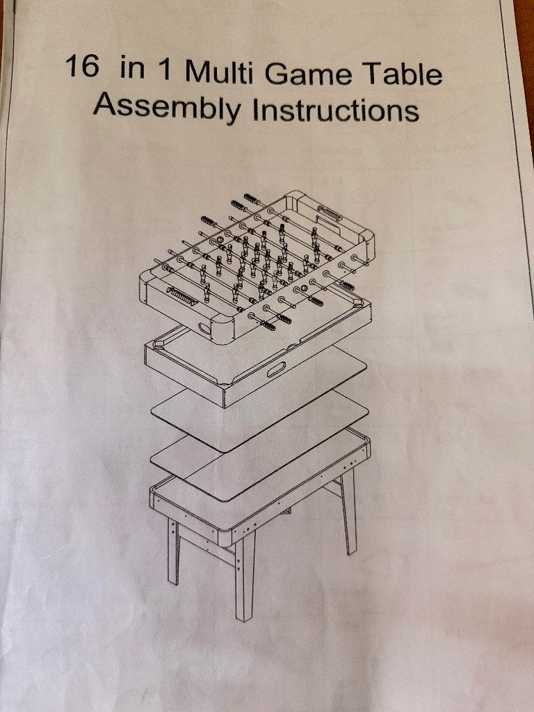 Speeltafel 16 in 1 (haast ongebruikt), Ophalen, Zo goed als nieuw