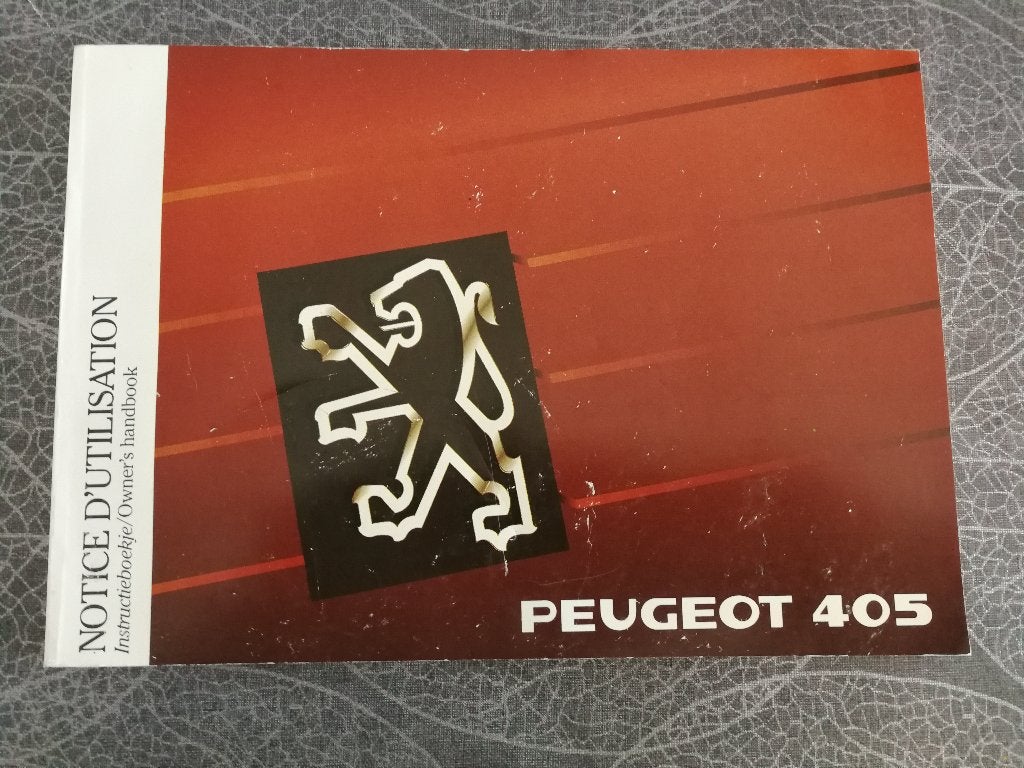 Oldtimer Origineel Instructieboekje Peugeot 405 uit 1990, Particulier, Te koop