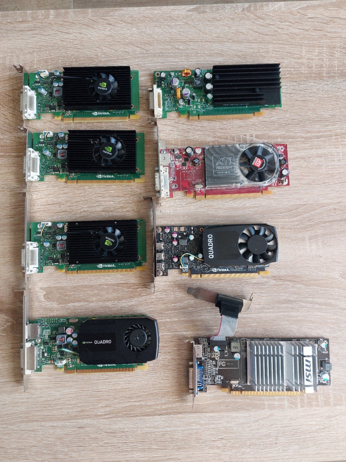 set van 8 videokaarten, Computers en Software, Videokaarten, Ophalen of Verzenden, Nvidia