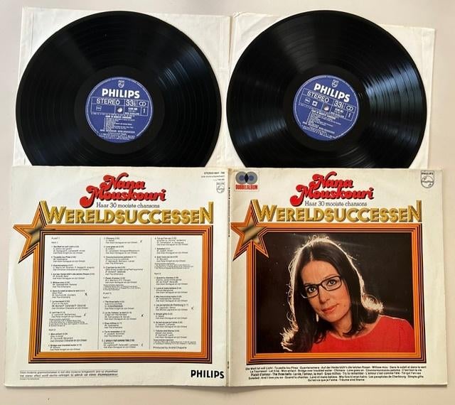 2LP NANA MOUSKOURI, SUCCÈS MONDIAUX, DOUBLE POCHETTE, 12 pouces, Enlèvement ou Envoi, 1980 - 1989, Utilisé