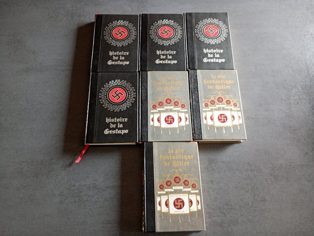 Lot 7 livres "Histoire Gestapo"-"La fantastique de Hitler", Livres, Général, Deuxième Guerre mondiale, Enlèvement, Utilisé