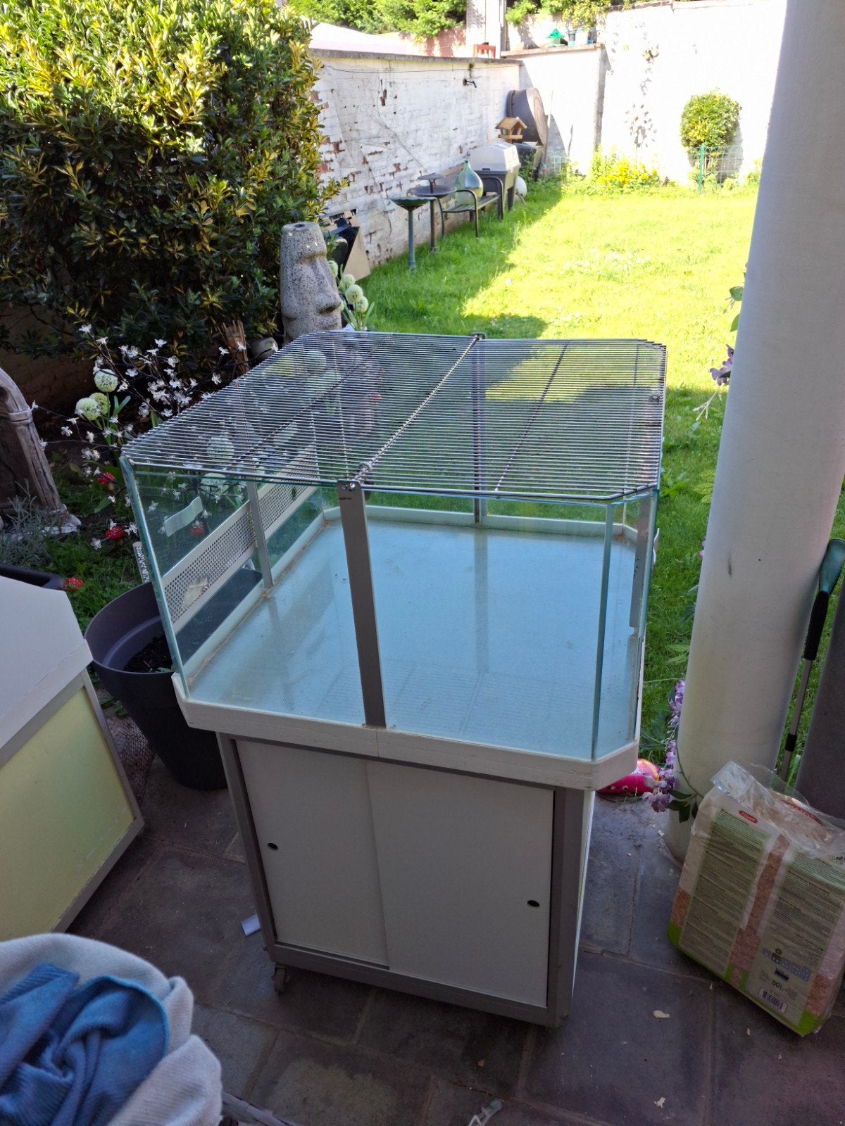 Cage rongeur en verre possible de mettre séparation en 2 ou4, Enlèvement, Cage