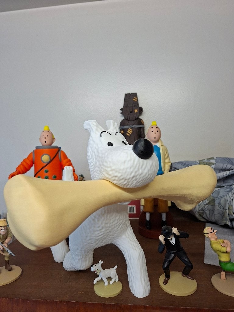 Bobbie en zijn gigantische bot: 36 cm. handgeschilderd, Ophalen of Verzenden, Nieuw, Dier