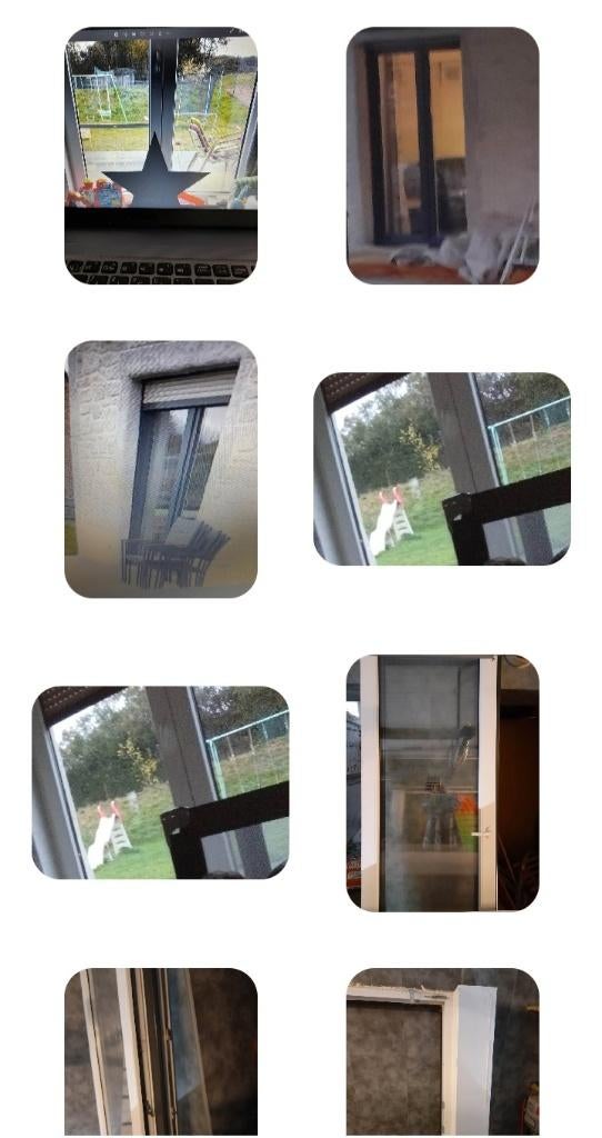 Châssis porte fenêtre  avec volet électrique, Double vitrage, 160 cm ou plus, Comme neuf, Fenêtre de façade ou Vitre