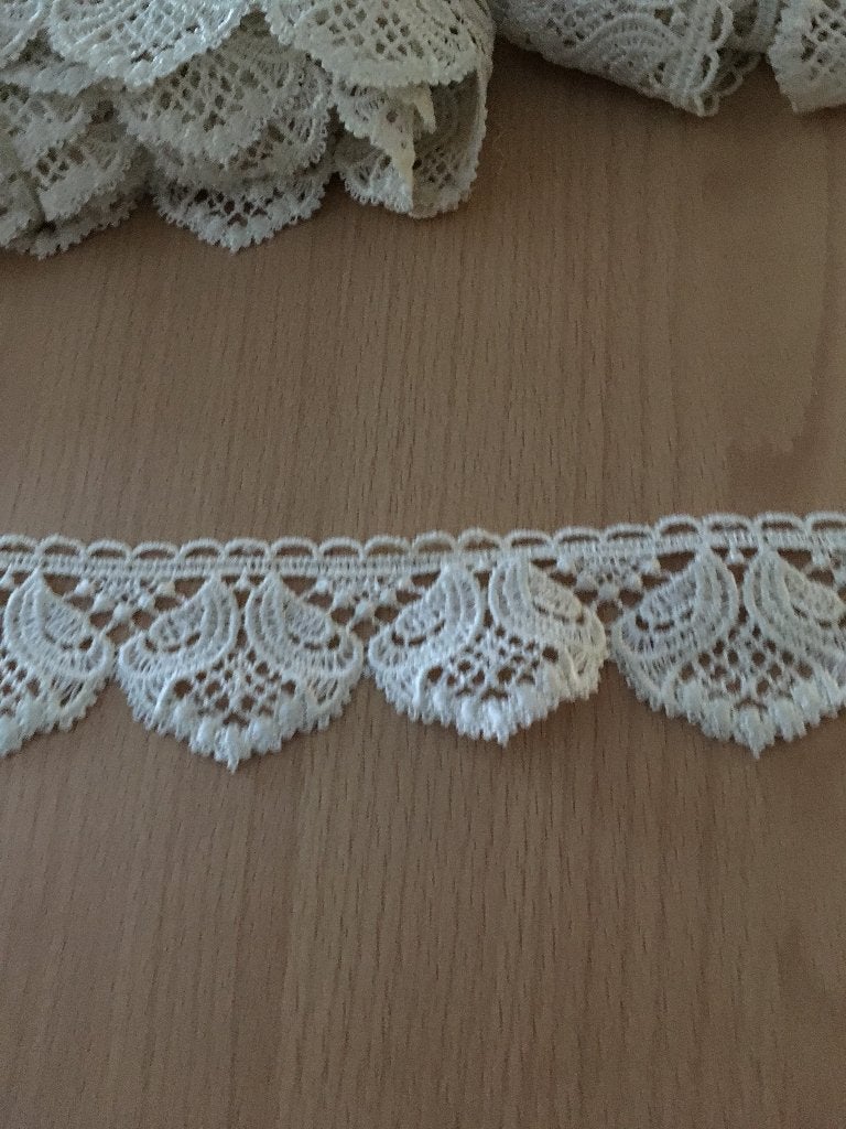4 coupons kant van 4 cm breed - perfecte staat, Ophalen of Verzenden, Zo goed als nieuw, Kant