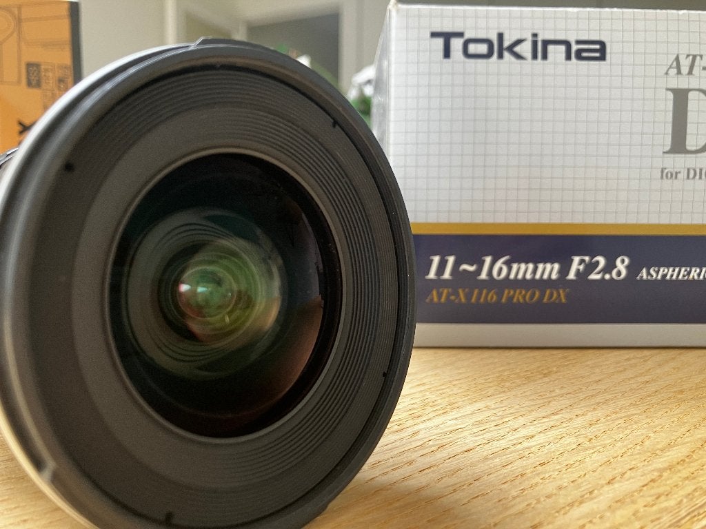 Objectif Nikon Tokina 11-16 mm f/2.8 AT-X DX, Housse/sac de protection, Tokina, Comme neuf, Enlèvement